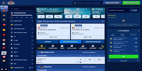 BigClash Casino sportfogadási kínálata mobilon
